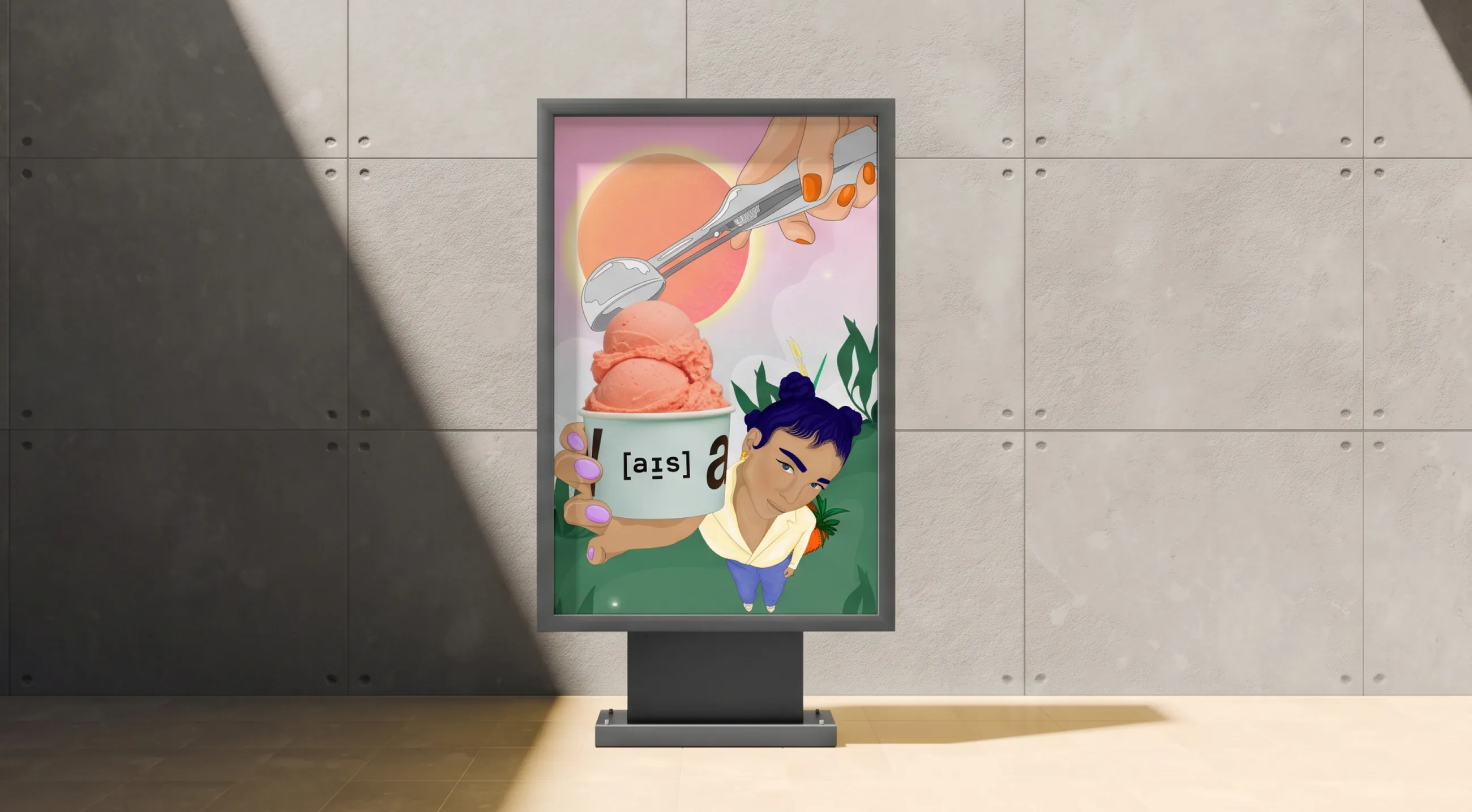 ais animated citylight ad mockup